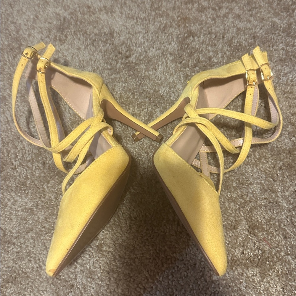 Yellow Strappy Heels - Picture 5 of 5